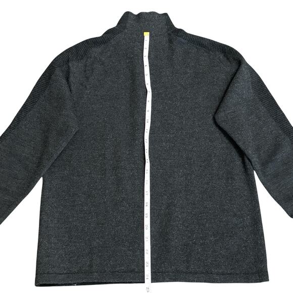 Smartwool 1/4 Zip Mens Large Charcoal Pullover Sweater 100% Merino Wool - Picture 10 of 12